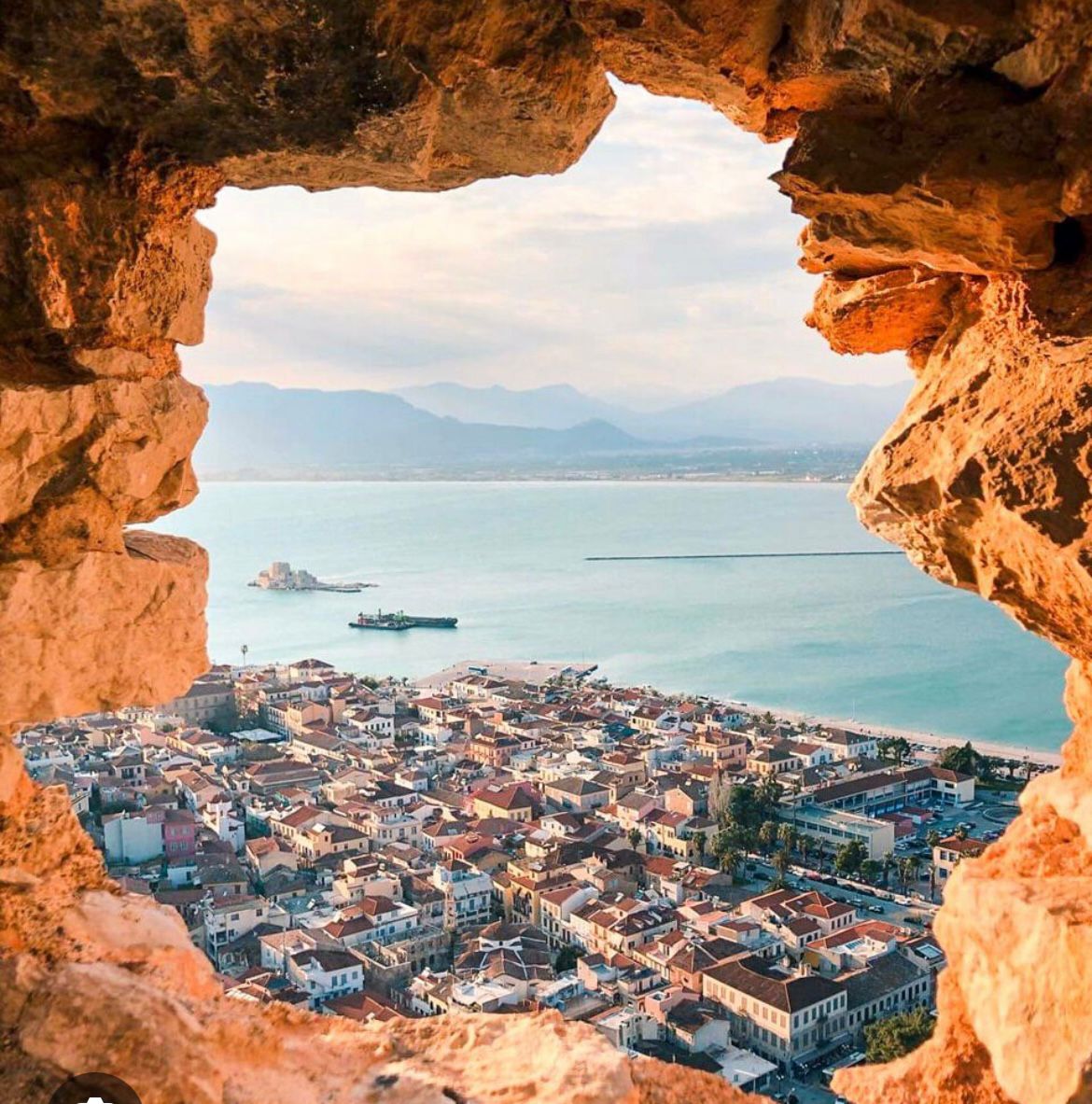 view from Nauplion Castle