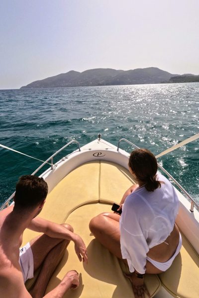 a couple on a boat